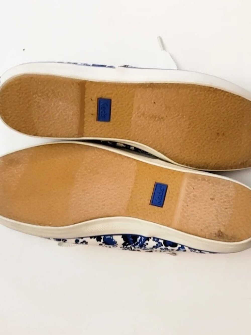 Keds Blue and White Floral Champion Sneakers - Picture 9 of 10